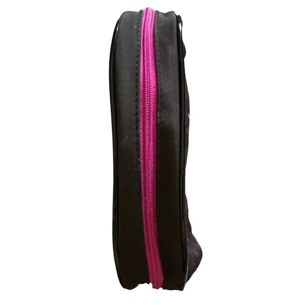 NEW! Lancome Black Fuchsia Joie de Vivre Cosmetic Makeup Clutch Travel Bag